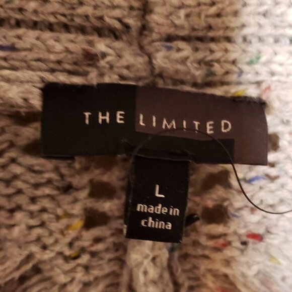 The Limited Grey Heathered Open Front Dolman Sleeve Cardigan Sweater Med… - Picture 6 of 7